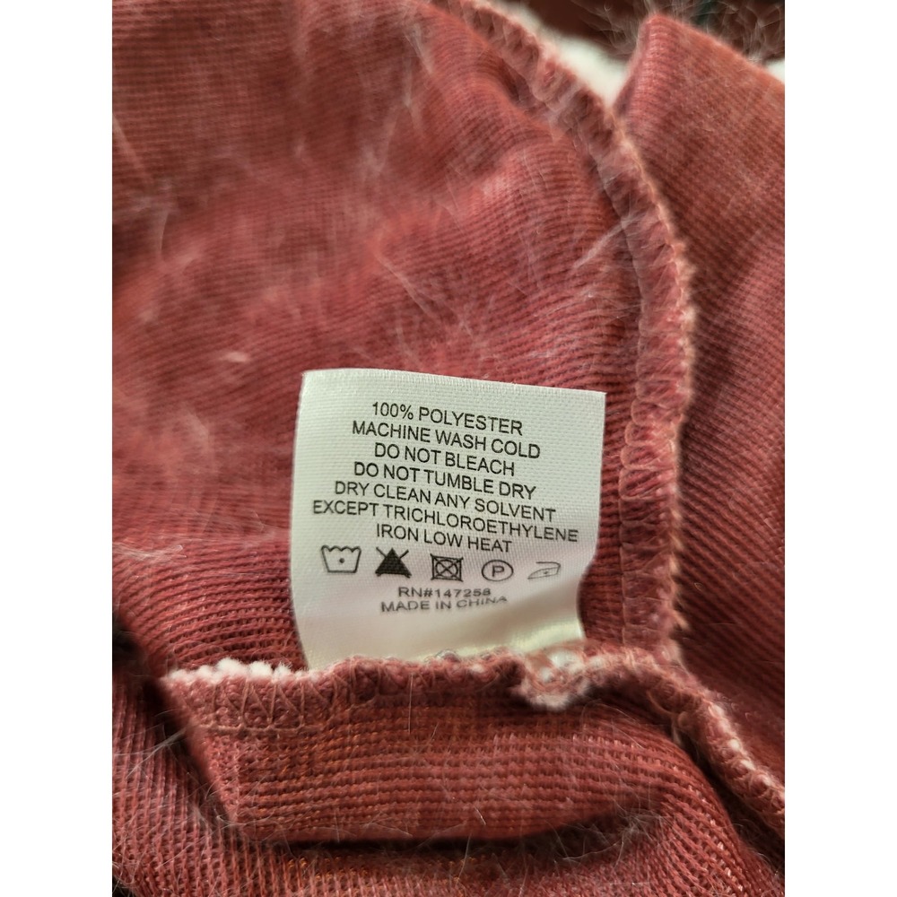 Simply Southern Womens Small Mauve Pink Faux Fur Sherpa Quarter Zip Pullover - Picture 7 of 7